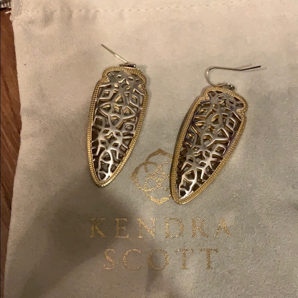 Gold and silver Kendra Scott earrings